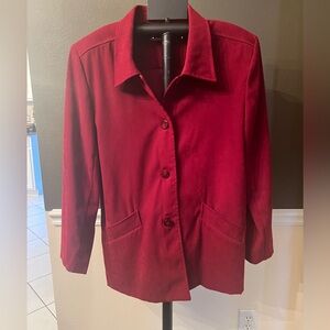 Leslie Fay Soft Brushed Fabric Blazer